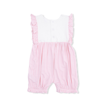 Load image into Gallery viewer, Bubbly Whale with Bow Pink - Ruffle Playsuit