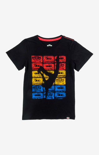Graphic Short Sleeve Tee - B-Boy - Black