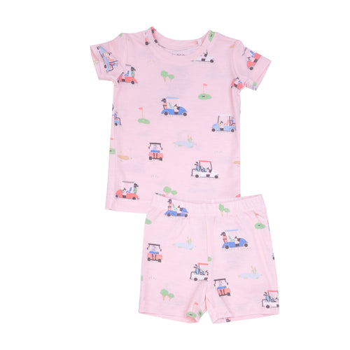 Golf Carts Pink Short Lounge Wear Set