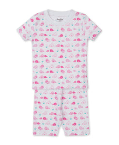 Whale Watch Short PJ Set Snug PRT - Multi Pink