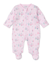 Load image into Gallery viewer, PJs Gingerbread Cottages Footie w/ Zip PRT - Pink - PK