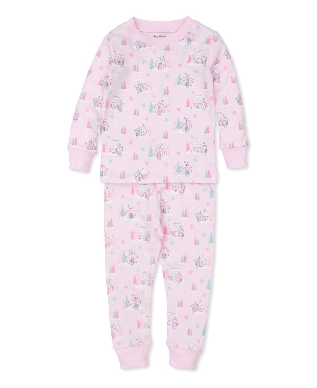 PJs Gingerbread Cottages Pajama Set Snug PRT -Pink - PK