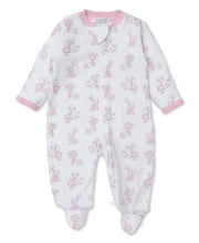 Load image into Gallery viewer, Gingham Jungle Footie w/ Zip PRT - Pink