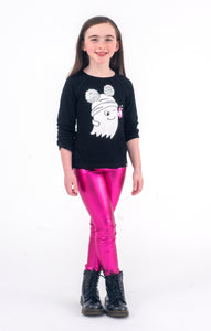 Legging - Metallic Fuchsia