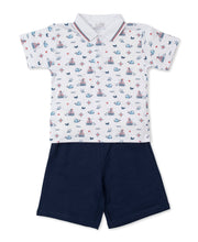 Load image into Gallery viewer, Sails n Whales Bermuda Set Mix - White/Navy