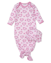 Load image into Gallery viewer, Hearts Abloom Sack w/ Hat Set PRT - Pink-PK
