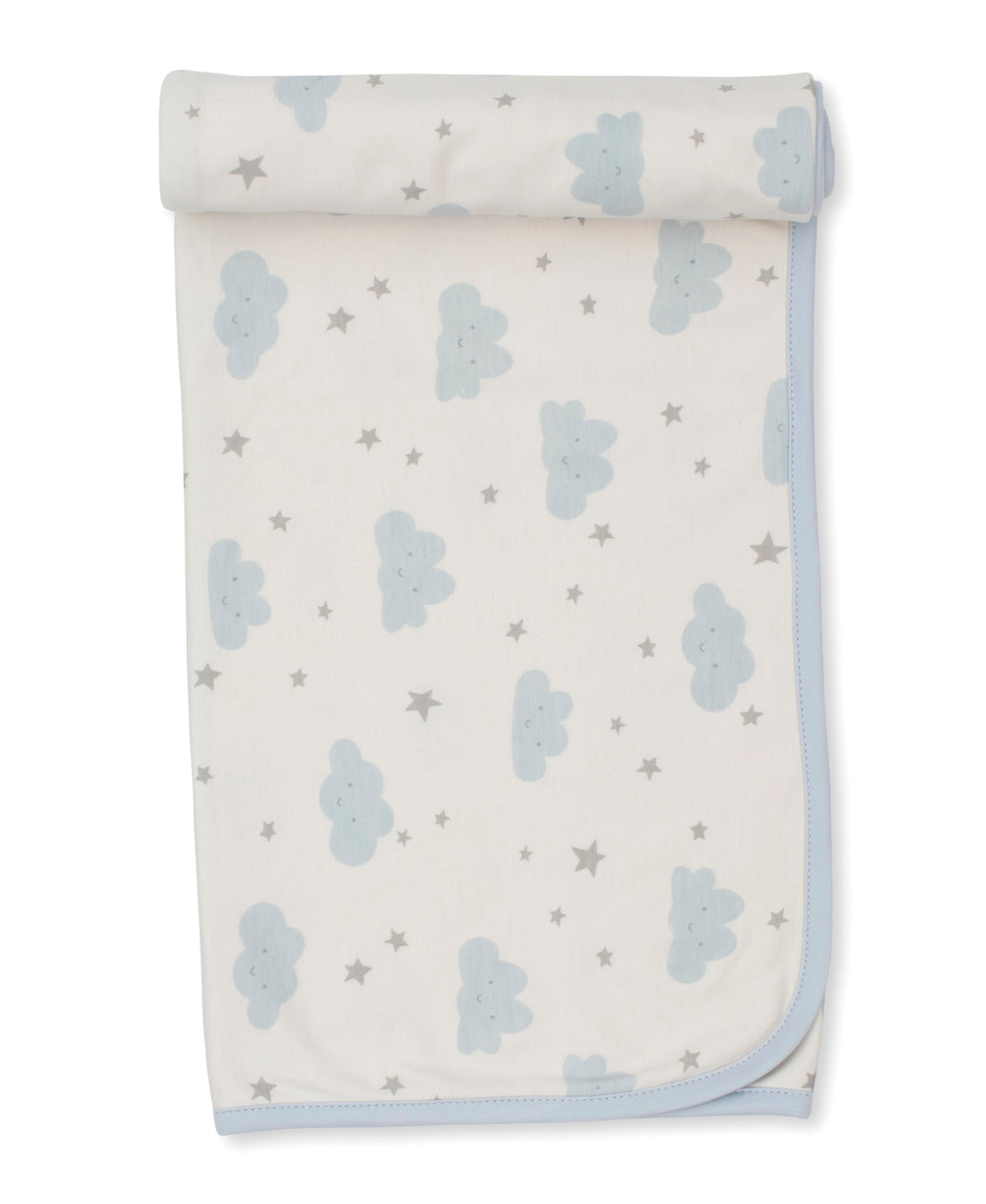 Breezy Clouds Blanket PRT - Light Blue-BL