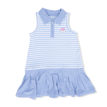Load image into Gallery viewer, Striped Golf - Polo Tennis Dress with Cartwheel Short