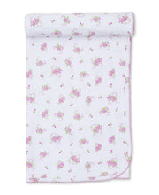 Load image into Gallery viewer, Pink Rose Scrollsl Blanket PRT - White/Pink