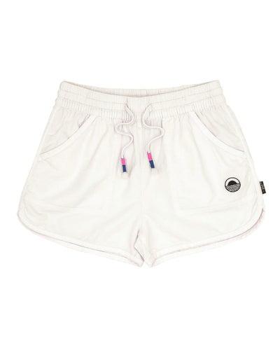 Daisy Corduroy Shorts - White