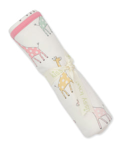 Giraffe Friends Blanket PRT - Multi Pink