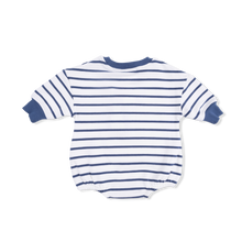 Load image into Gallery viewer, Sailor Sea Creatures Appliques - Sweatshirt Bubble Stripe