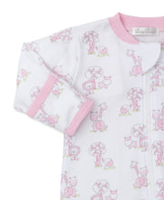 Load image into Gallery viewer, Gingham Jungle Footie w/ Zip PRT - Pink