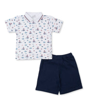 Load image into Gallery viewer, Sails n Whales Bermuda Set Mix - White/Navy