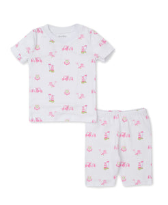 Hole in One Short PJ Set Snug PRT - Multi Pink