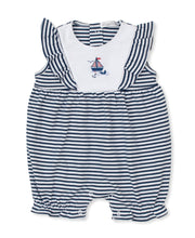 Load image into Gallery viewer, Sails n Whales Short Playsuit STR - Navy