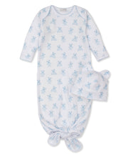 Load image into Gallery viewer, Beary Plaid Sack w/ Hat Set PRT - Light Blue