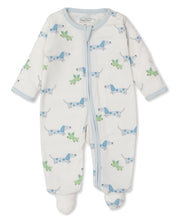 Load image into Gallery viewer, Puppy Fun Footie w/ Zip PRT - Multi Blue