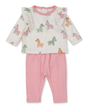 Load image into Gallery viewer, Zebra and Friends Pant Set Mix - Multi Pink