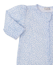 Load image into Gallery viewer, Petite Blooms Footie w/ Zip PRT - Light Blue-LB