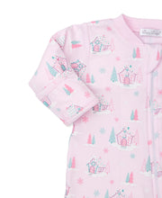 Load image into Gallery viewer, PJs Gingerbread Cottages Footie w/ Zip PRT - Pink - PK
