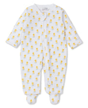 Load image into Gallery viewer, Dotty Ducks Footie w/ Zip PRT - Yellow