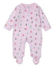 Load image into Gallery viewer, Pjs Penguins and Polar Bears Footie w/ Zip PRT - Multi Pink