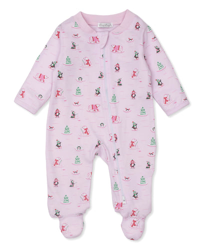Pjs Penguins and Polar Bears Footie w/ Zip PRT - Multi Pink