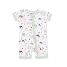 Load image into Gallery viewer, Cute Farm Animals Uni - Shortie 2 Way Zipper Romper