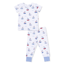 Load image into Gallery viewer, Bubbly Sailboats Blue - Short Sleeve Loungewear Set