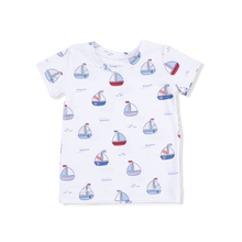 Load image into Gallery viewer, Bubbly Sailboats Blue - Short Sleeve Loungewear Set