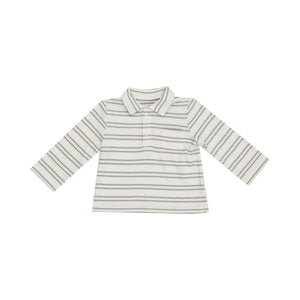 Ribbed Stripe - Desert Sage - Polo L/S  Shirt