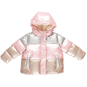 Kids Pete Puffer - Metallic Color Block