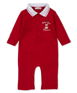 Baby's First Christmas 23 Playsuit - Red