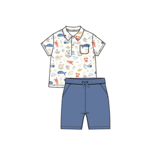 In The Ocean Polo Shirt & Short Set