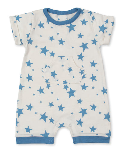 Star Zone Short Playsuit PRT - Blue