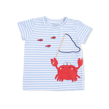 Load image into Gallery viewer, Sailor Sea Creatures Appliques - Crew Neck Tee with Cargo Short