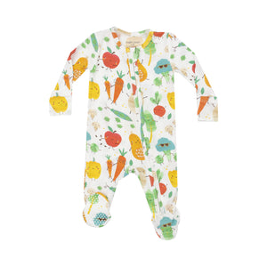 Fall Veggies - 2 Way Zipper Footie