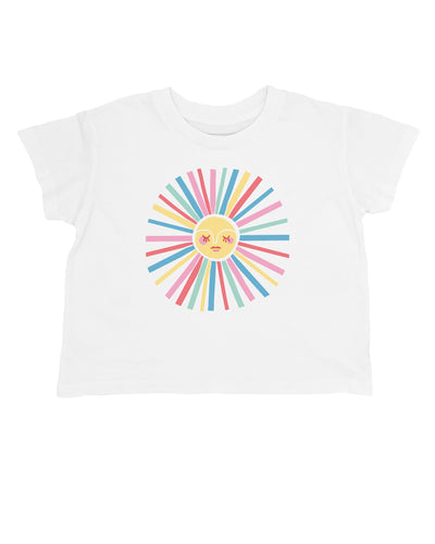 Sunshine Crop Tee - White