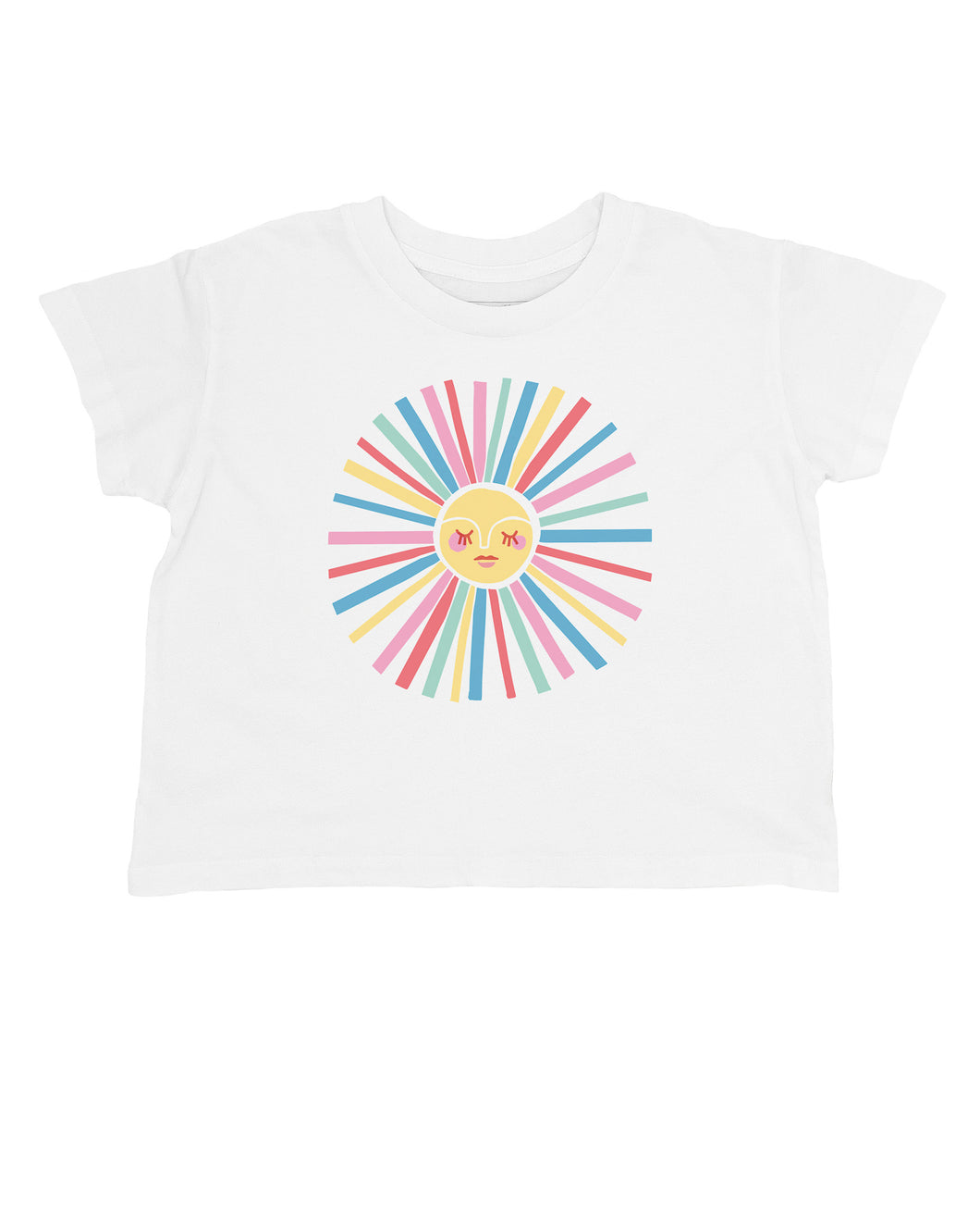 Sunshine Crop Tee - White