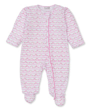 Load image into Gallery viewer, Ballet Blossoms Footie w/ Zip Comp - Pink