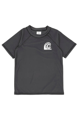 In The Barrel Baby S/s Rashguard - Charcoal