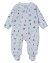 Load image into Gallery viewer, Pjs Penguins and Polar Bears Footie w/ Zip PRT - Multi Blue