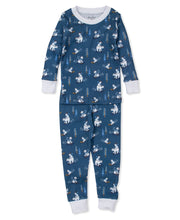 Load image into Gallery viewer, PJs Toboggan Bear Tracks Pajama Set Snug PRT - Blue-BL