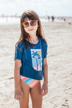 Load image into Gallery viewer, Palm Sunset Crop Tee - Navy