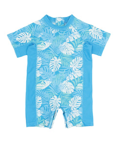 Beach Daze S/s Baby Rashsuit - Blue Grotto