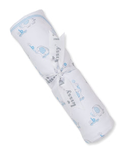 Elephant ABC's Blanket PRT - Light Blue