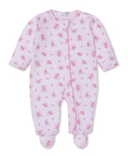 Load image into Gallery viewer, Pink Rose Scroll Footie w/ Zip PRT - Pink