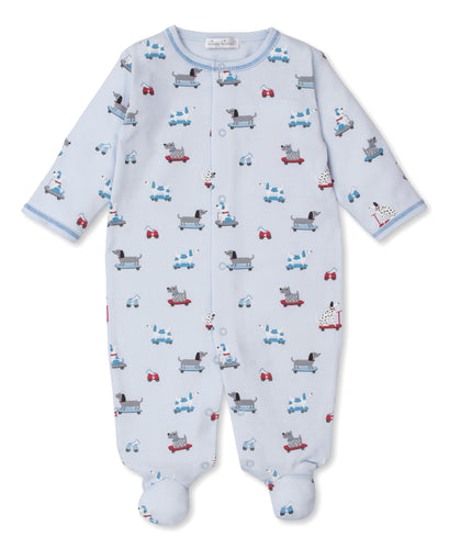 Skateboarding Pups Footie PRT - Light Blue