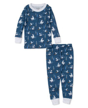 Load image into Gallery viewer, PJs Toboggan Bear Tracks Pajama Set Snug PRT - Blue-BL
